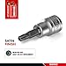 Teng Tools TPX27 3/8 Inch Drive Tamper Proof Torx TPX Chrome Vanadium Socket | Mechanic Tool | Hand Tool - M381227-C