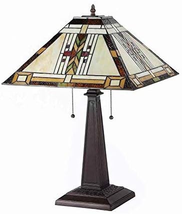 Chloe Lighting CH33291MS16-TL2 "GODE" Tiffany-Style Mission 2 Light Table Lamp 16-Inch Shade