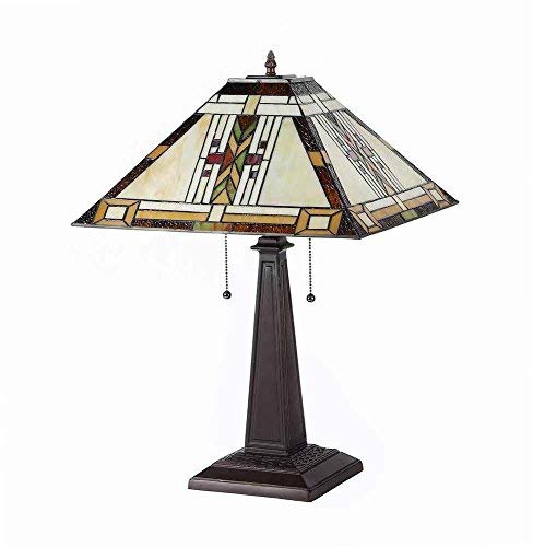 Chloe Lighting Ch33291Ms16-Tl2 "Gode" Tiffany-Style Mission 2 Light Table Lamp 16-Inch Shade #TOP2
