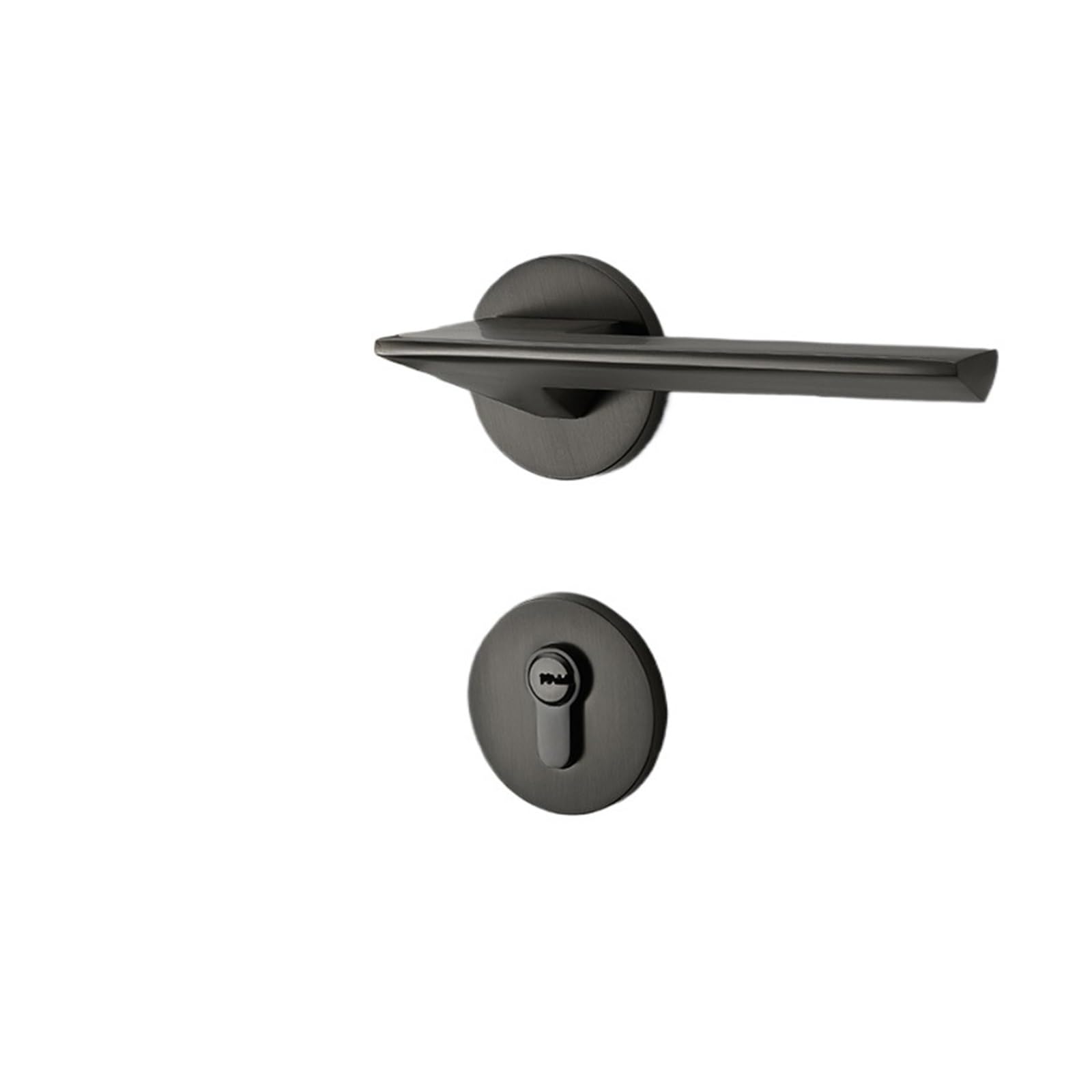 NYRXRYTCA Door Lock Indoor Bedroom Door Lock Modern Household Lock Magnetic Silent Door Handle Split Black Gray Wooden Door Lock(C silent 35-50mm)