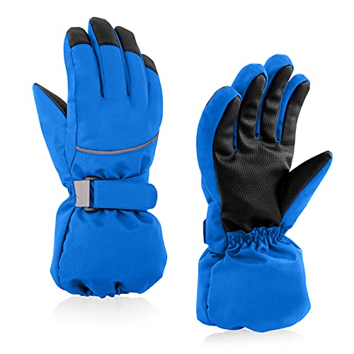 Image of BAVST Kids Winter Glove Boys Girls Snow Ski Waterproof Gloves for Teens Fleece Lining Warm Mittens Outdoor