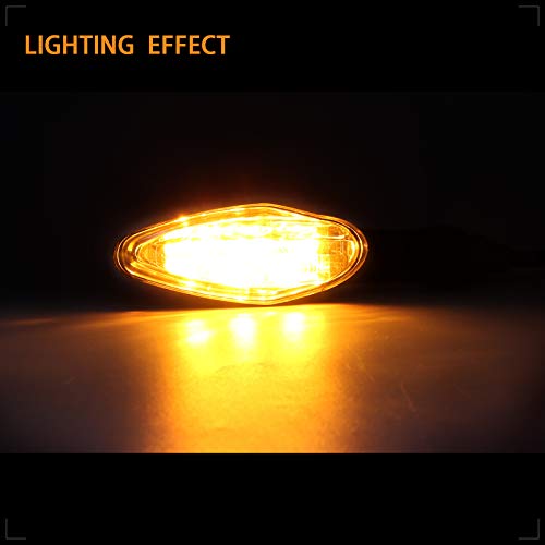 Mfc Pro Universal Hi-Quality Led Turn Signal Light For Kawasaki Ninja 650 650R Z800 Zx6R For Honda Msx125 Grom125 For Suzuki Gsxr 600/750/1000 Gs500F For Yamaha Yzr R1/R3/R6 (Clear) #TOP3