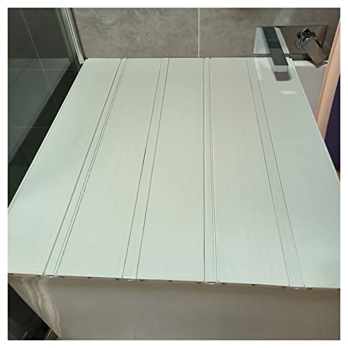 LANRUEU Bandeja de bañera para la mayoría de bañeras de tamaño estándar, tapa de baño plegable a prueba de polvo, placa de aislamiento para el hogar, baño, experiencia de spa (75 x 120 x 1,2 cm)