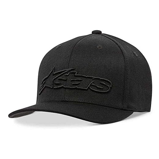 Alpinestars, Blaze Flexfit Hat, Baseball Cap, Black/Black, XXL 7 3/8-7 3/4, Unisex-Adult