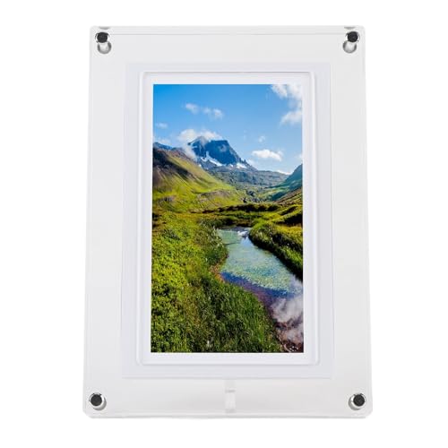 7 Inch Digital Picture Frame, LED Picture Frame with 4G SD, Auto Rotate Acrylic Video Frame, Send Photos from Your Phone, Smart Picture Frame for Home Office