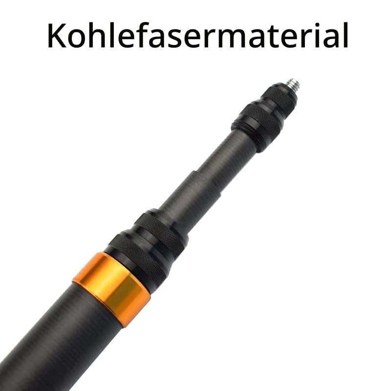 Generisch 3M Kohle Faser unsichtbar Extended Edition Selfie Stick Einstellbare Verlängerung Pole für Insta360 Panorama Kamera Action Kamera