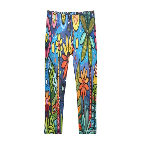 Toddler Girls Leggings Printed Yoga Pants Leggings Romero Brito's Paintings for Kids