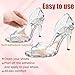 2 Pair High Heel Comfort Pads, Gel Heel Inserts Clear Ball of Foot Cushions Strong Adhesive for Women Too Big Shoes Anti-Slip High Heels Insoles