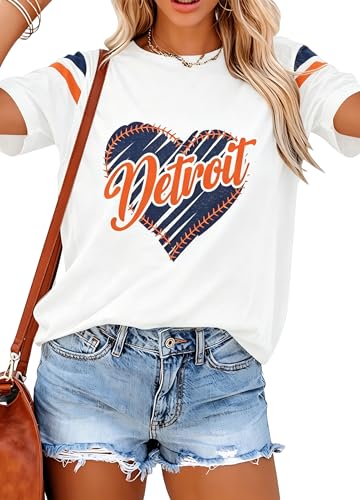 Baseball Shirt Woman Baseball Team Tshirt Baseball Fan Gifts Tee Vintage Style Baseball Shirt Casual Letter Print Tops