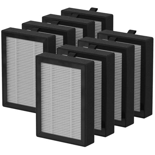 LV-H128 Replacement HEPA Filter for LEVOIT LV-H128, PUURVSAS (HM669A), ROVACS (RV60) Air Cleaner Purifier, LV-H128-RF, 8 Pack