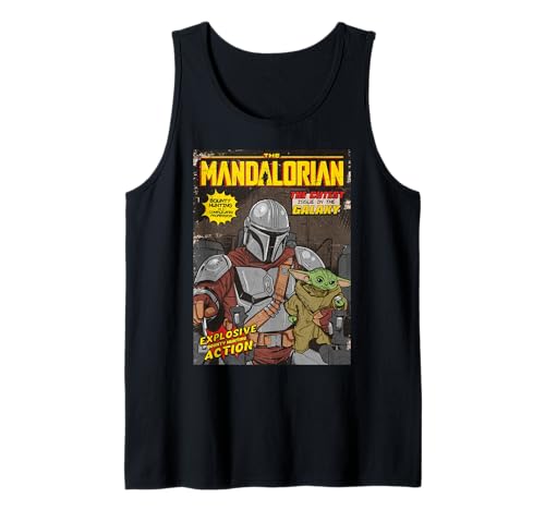 Débardeur Star Wars The Mandalorian motif couverture de BD geek et tendance