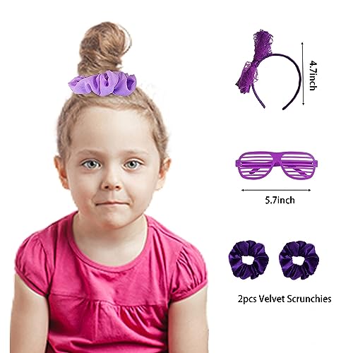 Vestido Disfraz 80s Para Niñas 7 Piezas miniatura 3