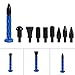 JMgist DIY Paintless Dent Repair Kit Metal Tap Down Pen with 9 Heads Tips Dent Removal Tools Blue