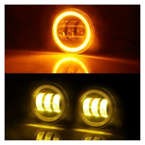 Antibrouillard avant Touran LED jaune 12V avec optique Angel Eye et feux diurnes DRL
