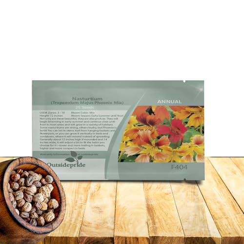 Outsidepride Phoenix Mix Nasturtium Seeds - 25 Pcs Annual, Easy