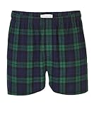 boxercraft Essential Cotton Flannel Boxer Shorts, with Fly Front Opening, M, Blackwatch