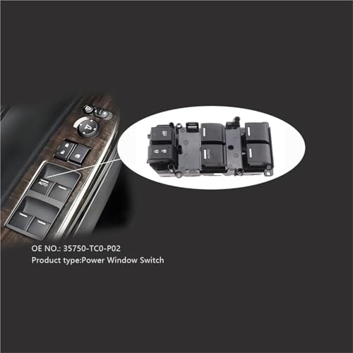 Interrupteur de vitre électrique haut de gamme pour Accord 2008-2012 commande robuste