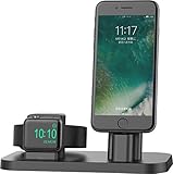 Apple Watch Stand, BEACOO Charging stand Dock Station -- Support Apple Watch NightStand Mode and iPhone 7/7 plus/SE/5s/6S/PLUS with Various Case (Black)