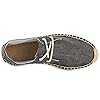 Kentti Men's Lace up Casual Canvas Slip on Flat Espadrilles Black 7 UK #4