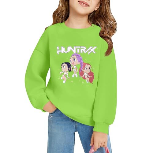 Girl's Fall Winter Sweatshirt Long Sleeve Round Neck Pop Singer Idol Graphic Printed Pullover Tops2