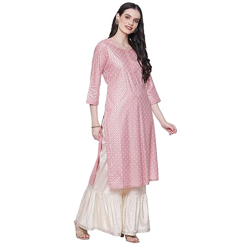 Image of Rangriti Sage Green Liva Straight Printed Kurta for Women