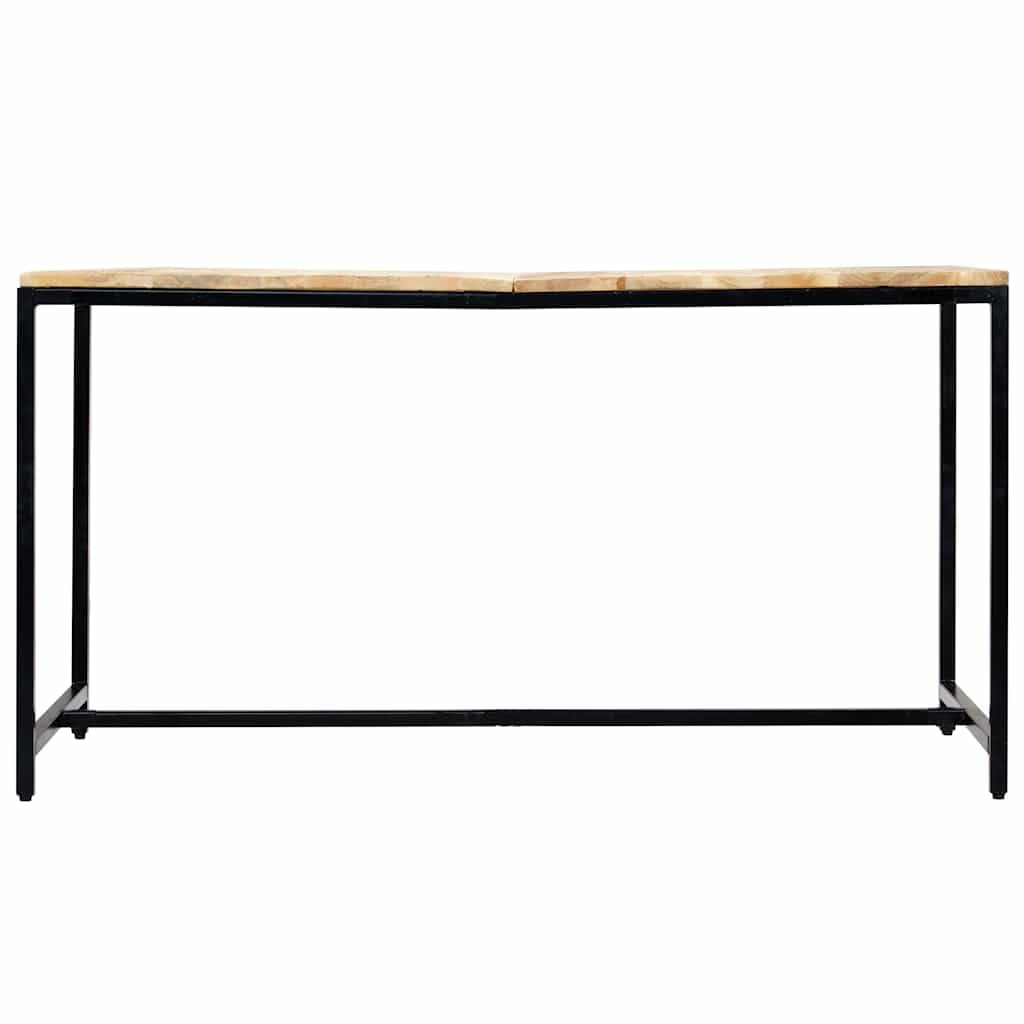 Stół do jadalni 140x70x75 cm lite surowe drewno mango z żelaznymi nogami