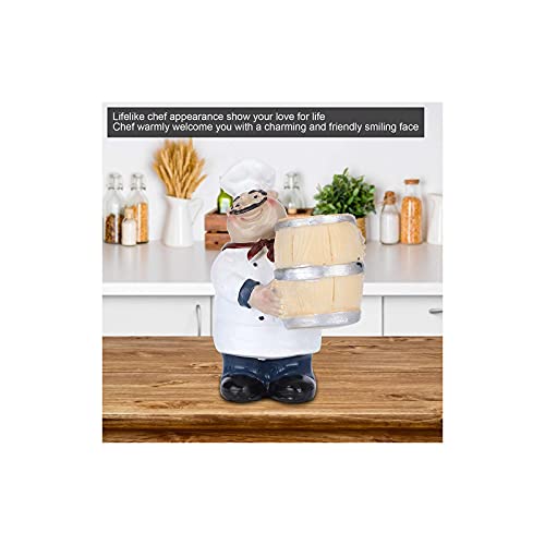 Estatua de chef de resina para decoración de mesa miniatura 5