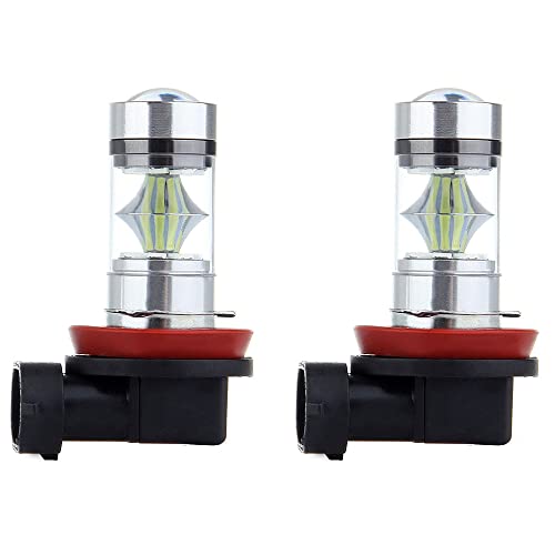 cciyu H11 H8 H9 60W 12 SMD LED Bulb Replacement fit for Fog Light,2 Pack Xenon White