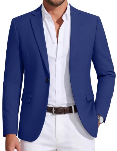 Image of COOFANDY Mens Sport Coat Casual Blazer One Button Business Suit Jacket