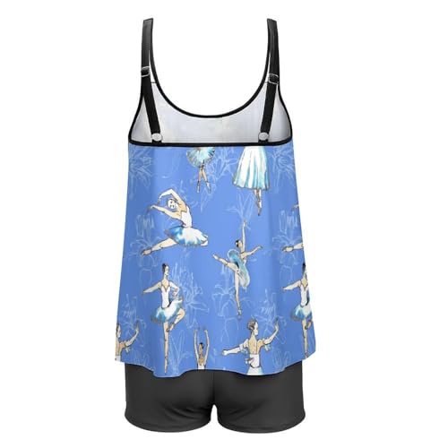 Maillot de bain tankini avec short de garçon et robe de plage - 5
