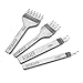 Aiskaer White Steel 6mm 1/2/4/6 Prong DIY Diamond Lacing Stitching Chisel Set Leather Craft Kits (6mm)