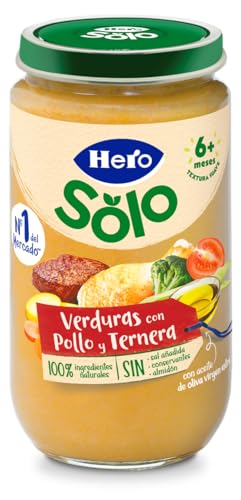 Hero Baby Tarritos de Verduritas con Pollo y Ternera 6+ Meses, 235g