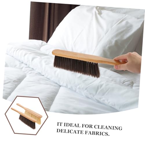 Cepillo de mano de madera para limpieza de polvo en cama y sofa x4 8