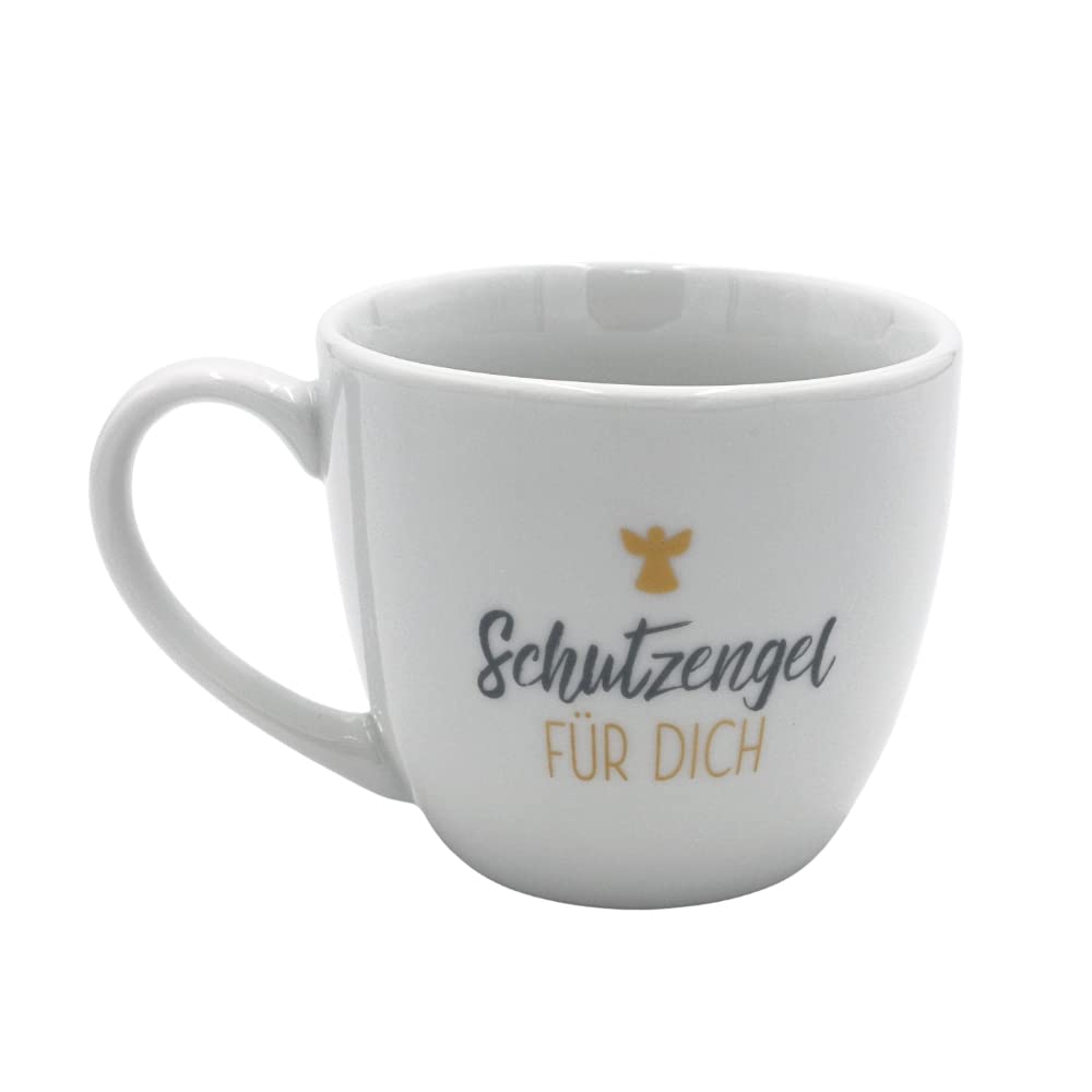 Dekohelden24 Maxi XXL Coffee Mug Made of Porcelain with Guardian Angel for You, Size H/Ø: 9.2 x 10.5 cm, Capacity 400 ml, Dishwasher Safe, 9,2 cm