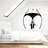 Vinyl Wall Decal Adult Bedroom Decor Ass Girl Erotic Wall Stickers Woman's Body Decals Removable Art Room Decor 42x38cm