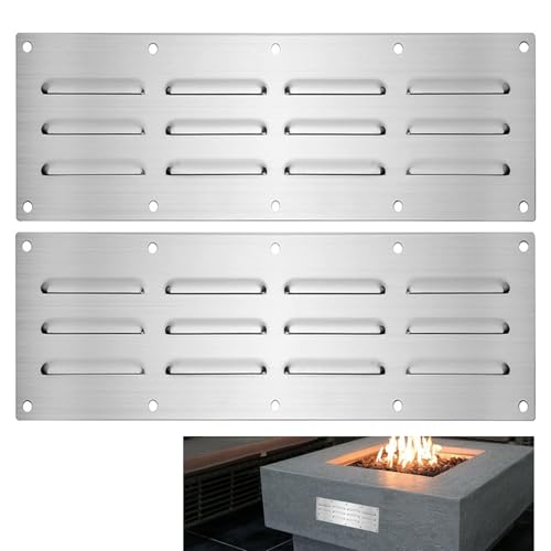 2 Pack Stainless Steel Venting Panel for Grill Accessory, 15