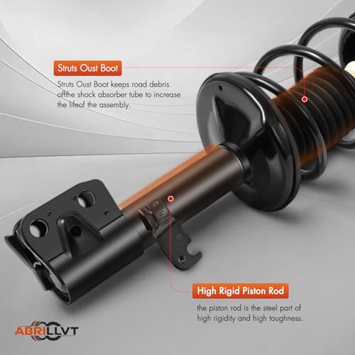 Image of Abrillvt- 4pc Struts Shocks Suspension Kit 2013-2018 For Ford Fusion Front Complete Strut Spring Assembly Stabilizer Bar Link Kit