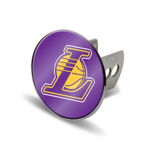 Rico Industries NBA Los Angeles Lakers Laser Cut Metal Hitch Cover, Large, Silver