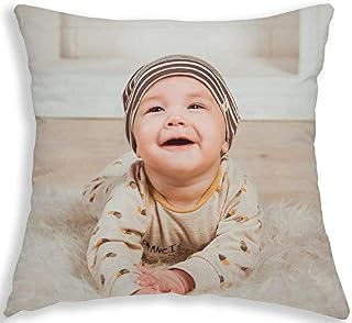 Fab Gifts Personalised Cushion Photo 100% Polyester Pillow Free Filling Edge to Edge Photo Printed Pillow DOUBLE SIDED (36cm x 36cm)