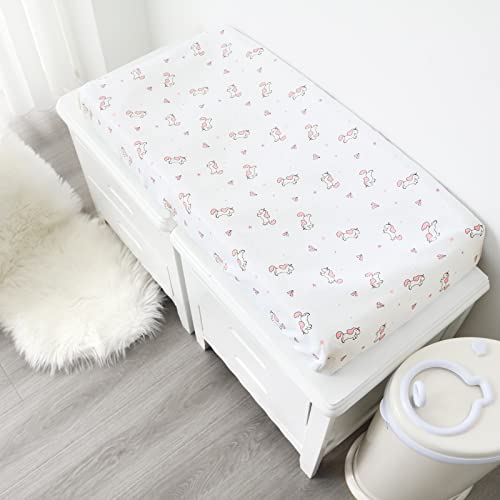 Image of Changing Pad Cover for Girls 2 Pack, Diaper Changing Pad Cover