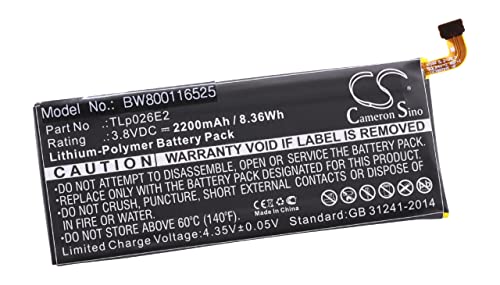 vhbw Li-Polymère Batterie 2200mAh (3.8V) pour téléphone Smartphone Alcatel One Touch Idol 4, Idol 4 LTE Dual SIM, OT-6055B, OT-6055H, OT-6055K