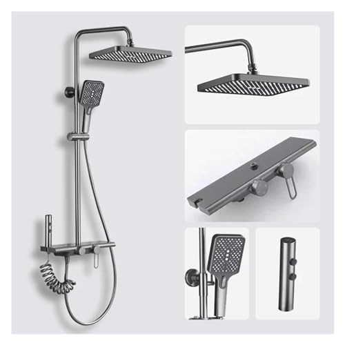 Ensemble de douche 4 fonctions avec mitigeur effet pluie - 3