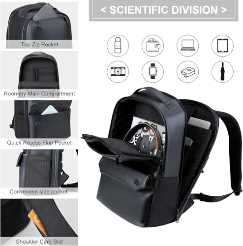 Hanke Carry on Backpack Travel Laptop Backpack for Men & Women, Durable Rucksack Weekender Bag Daypack(Graphite Black)4