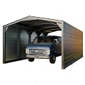 WACASA 12x20 ft Heavy Duty Metal Carport with 2-Sided Enclosure