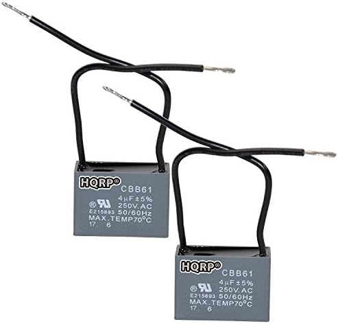Condensateur CBB61 6uF 250V - Pour Ventilateur Plafond, Moteur, Pompe - 2 Fils, Facile à Installer