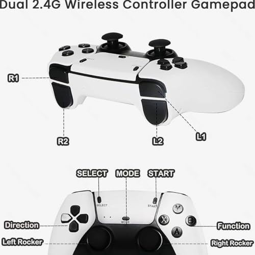 Wireless Retro Game Console,Retro Game Stick Plug And Play With 20000+ Games,23 Emulators,4K HDMI,Retro Handheld Game Console Dual Wireless Controllers,Great for Easter and Birthday Gifts - Image 6