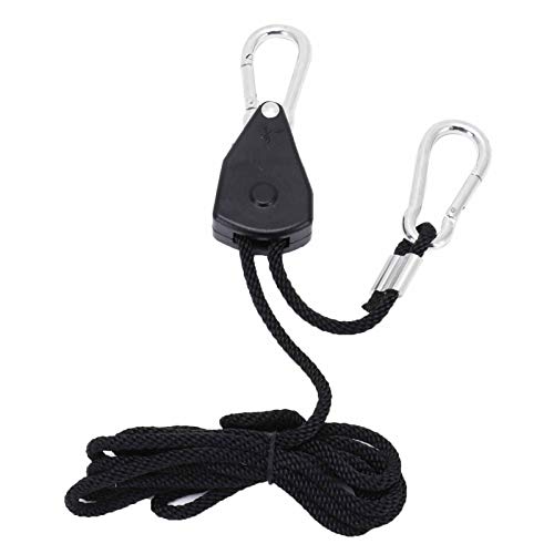 Pulley Adjustable Rope Buckle Tent Canopy Windproof Rope Stop Buckle for Outdoor Camping Hiking Backpacking Stainless Steel 2m 75g