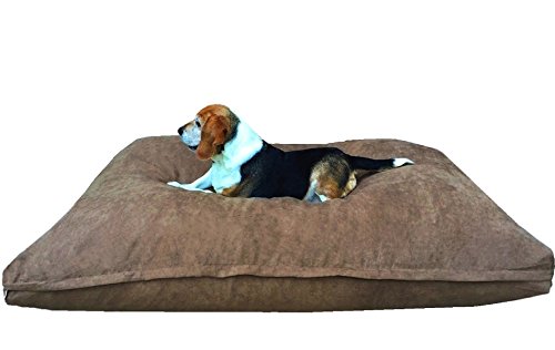 Dogbed4Less Memory Foam Dog Bed For Medium Large Dogs With Orthopedic Comfort, Waterproof Liner And Brown Washable Pet Bed Cover 40X35 Pillow #TOP9
