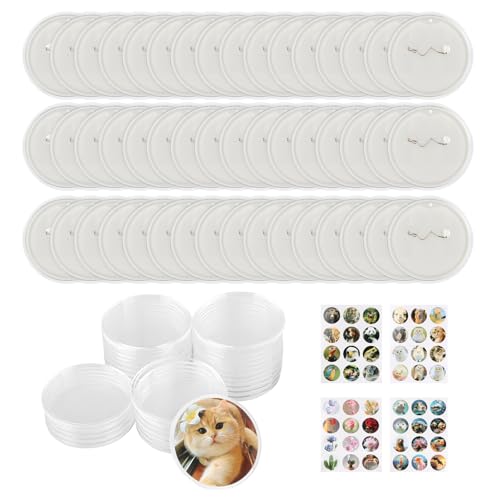 BigKing - BigKing Recharge de machine à badges personnalisée pour presse à badges de 55 mm avec kit de 48 boutons avec livre magique et coupe-cercles Kit de machine