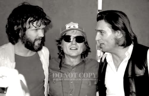 Poster d'art Outlaw Country Kings 28x43 cm avec Willie Nelson et Waylon Jennings en 1972